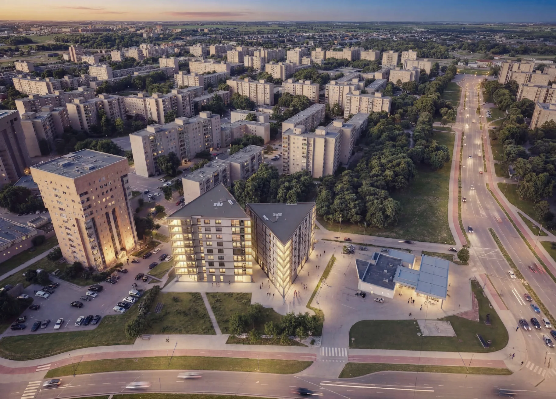 Eigulių panorama — namų išdėstymo planas